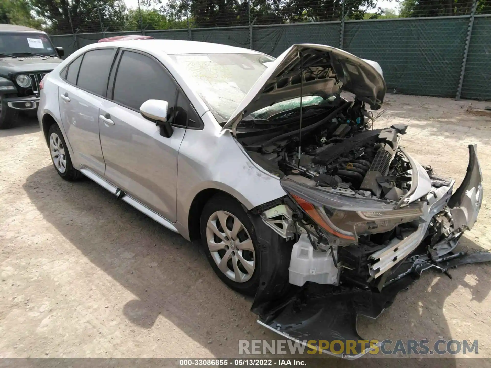 1 Photograph of a damaged car JTDEPMAE4MJ126610 TOYOTA COROLLA 2021