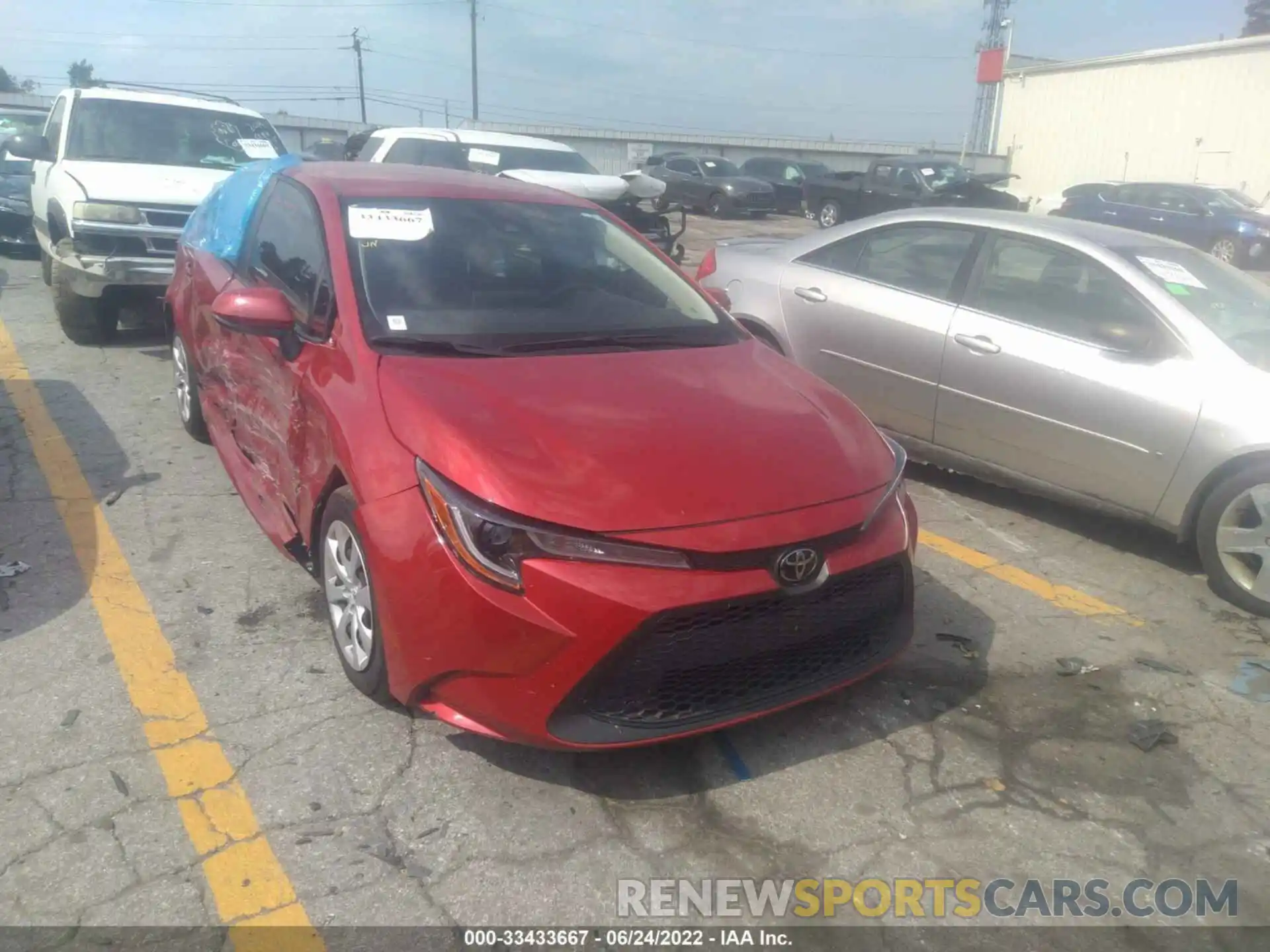 1 Photograph of a damaged car JTDEPMAE4MJ127076 TOYOTA COROLLA 2021