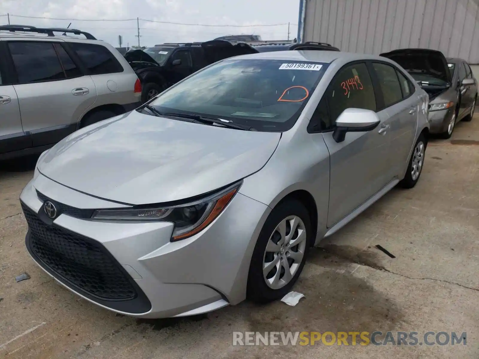 2 Photograph of a damaged car JTDEPMAE4MJ128597 TOYOTA COROLLA 2021