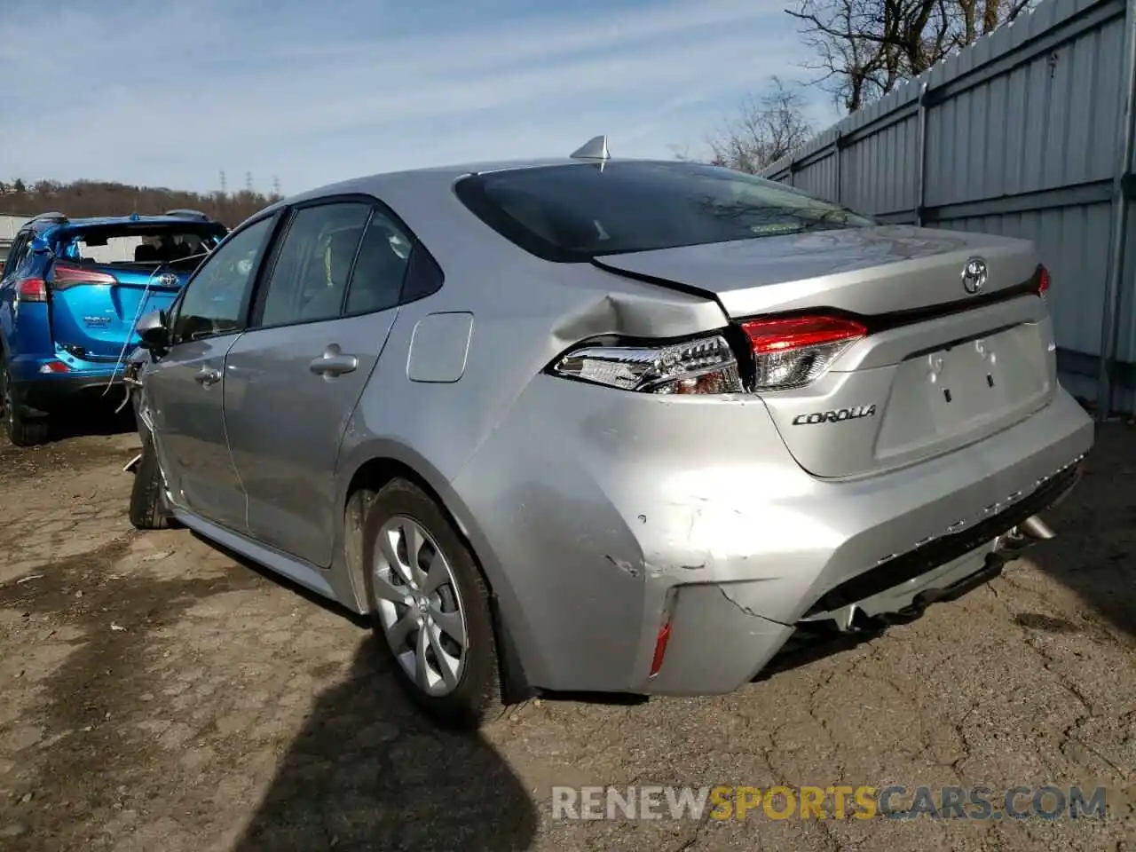 3 Photograph of a damaged car JTDEPMAE4MJ130446 TOYOTA COROLLA 2021