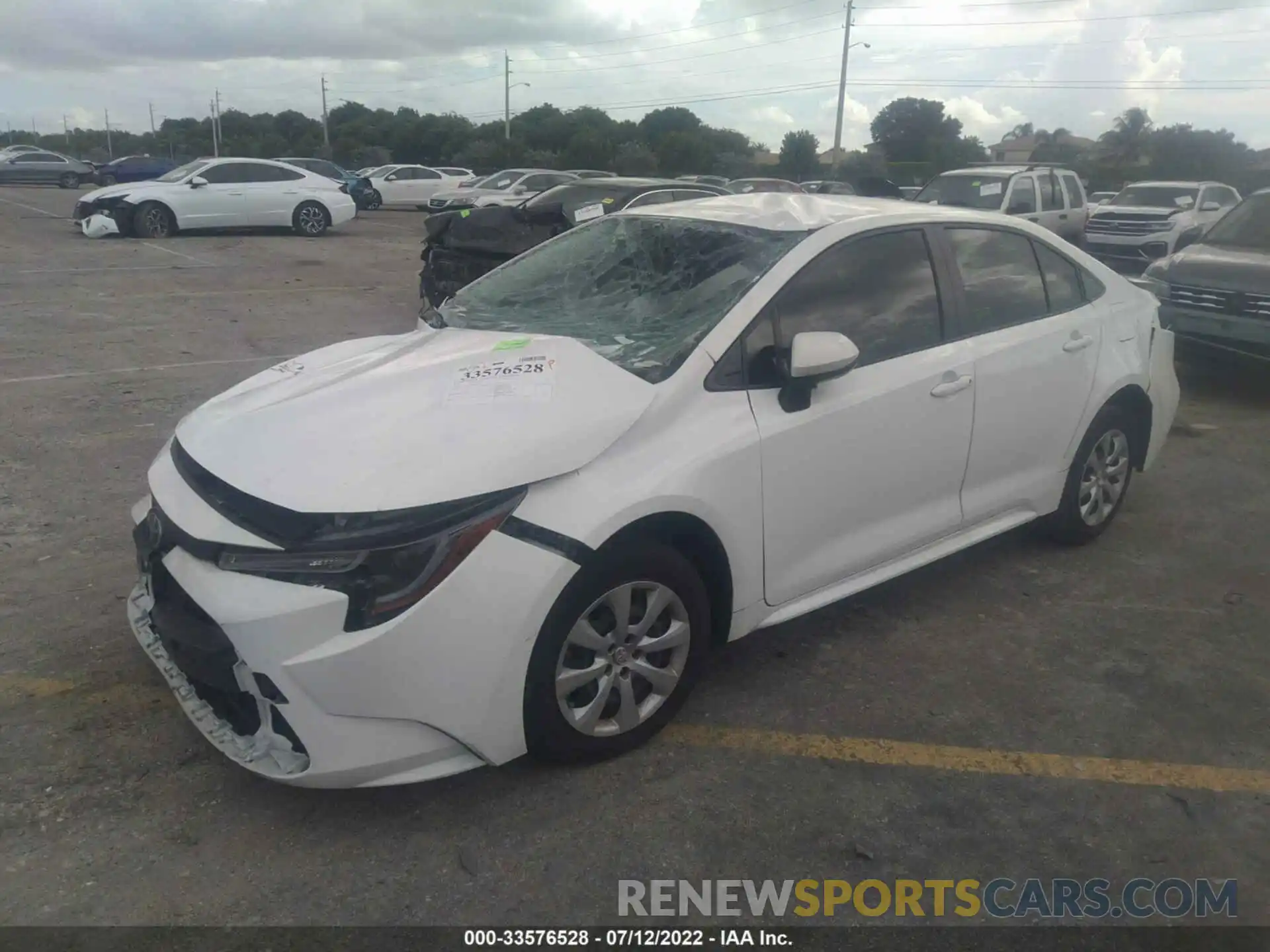 2 Photograph of a damaged car JTDEPMAE4MJ131693 TOYOTA COROLLA 2021