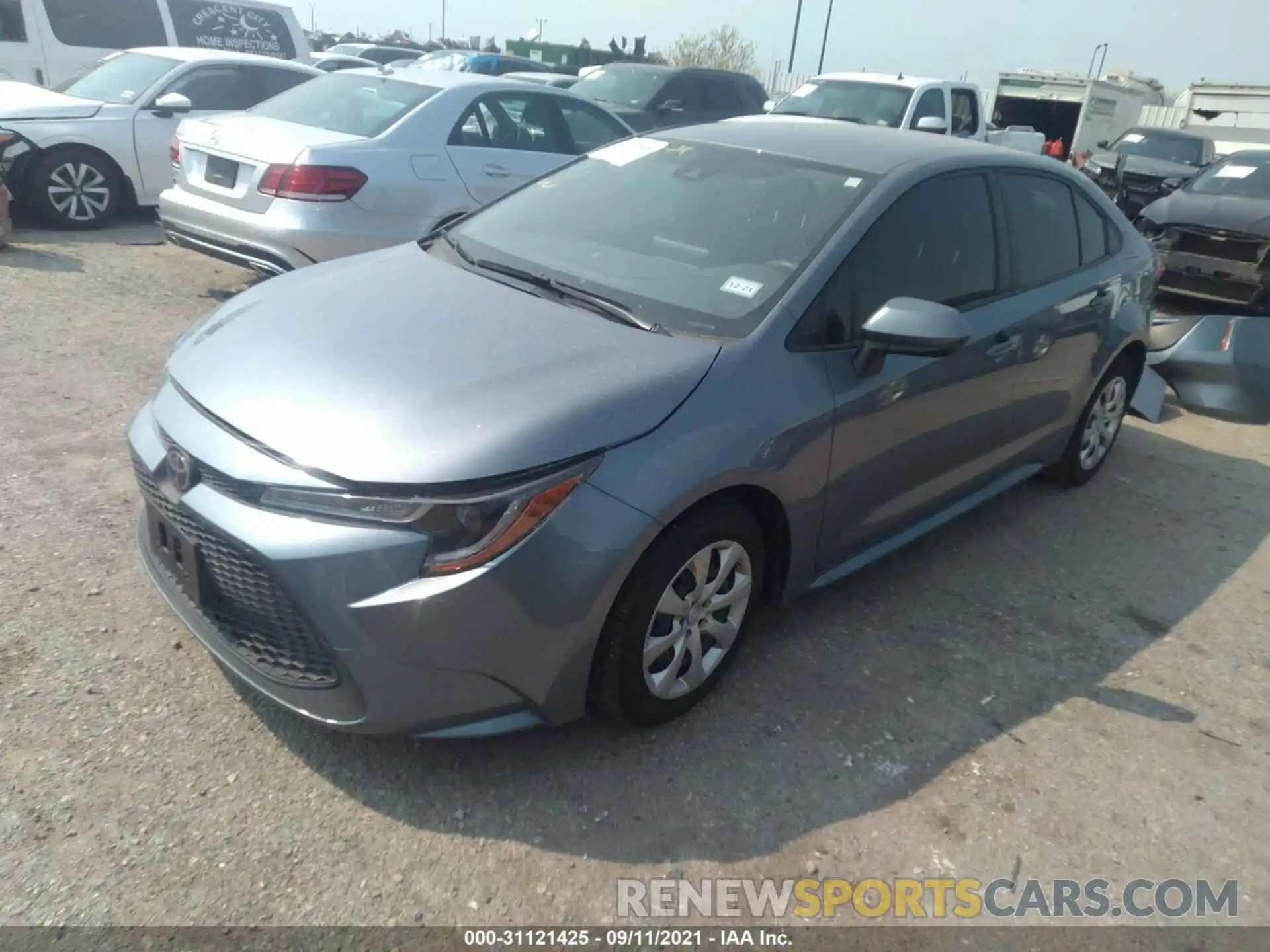 2 Photograph of a damaged car JTDEPMAE4MJ132150 TOYOTA COROLLA 2021