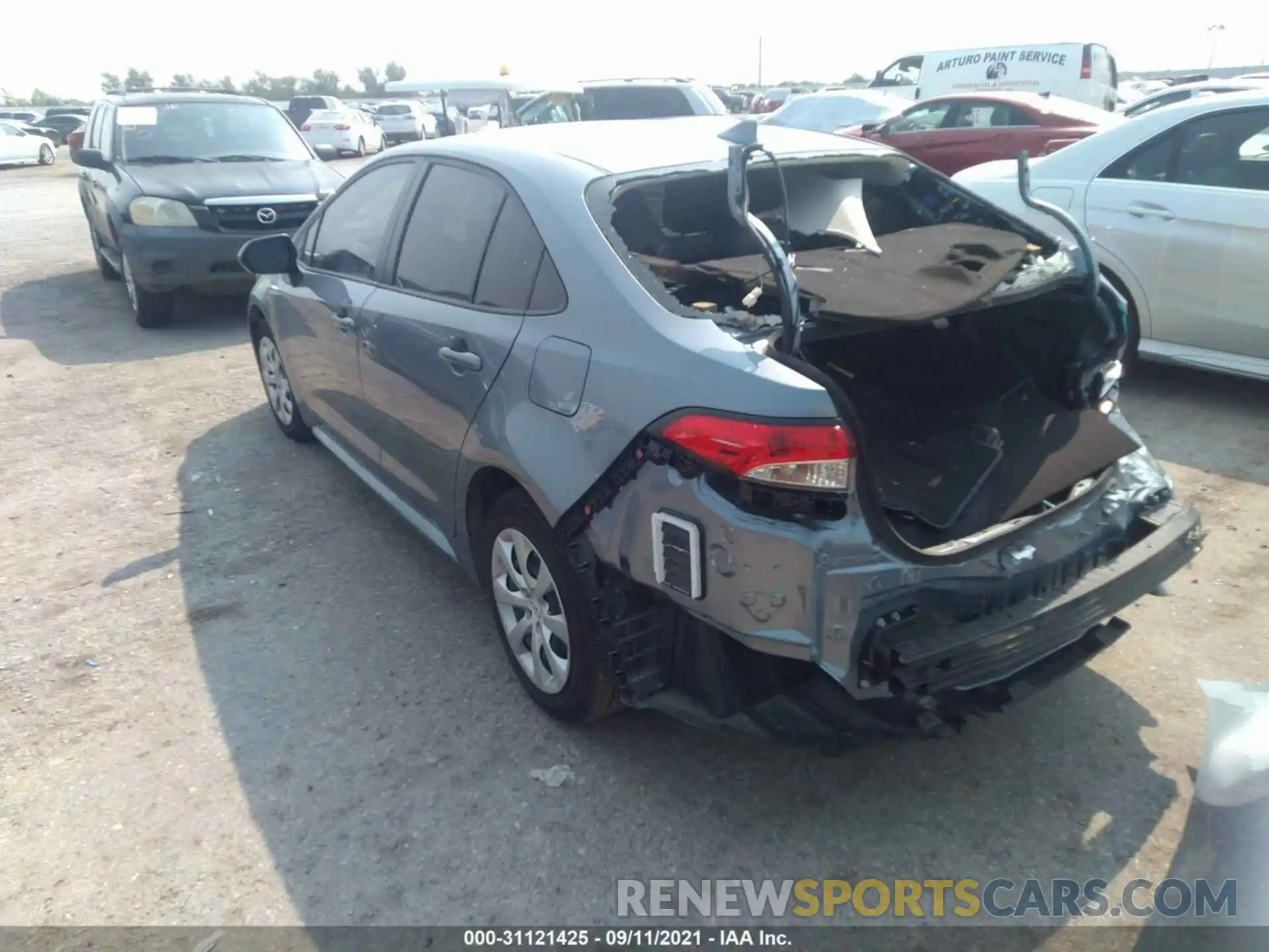 3 Photograph of a damaged car JTDEPMAE4MJ132150 TOYOTA COROLLA 2021