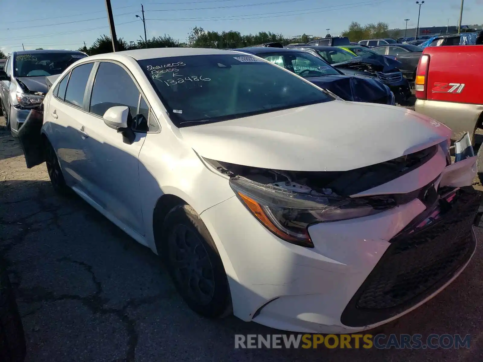 1 Photograph of a damaged car JTDEPMAE4MJ132486 TOYOTA COROLLA 2021