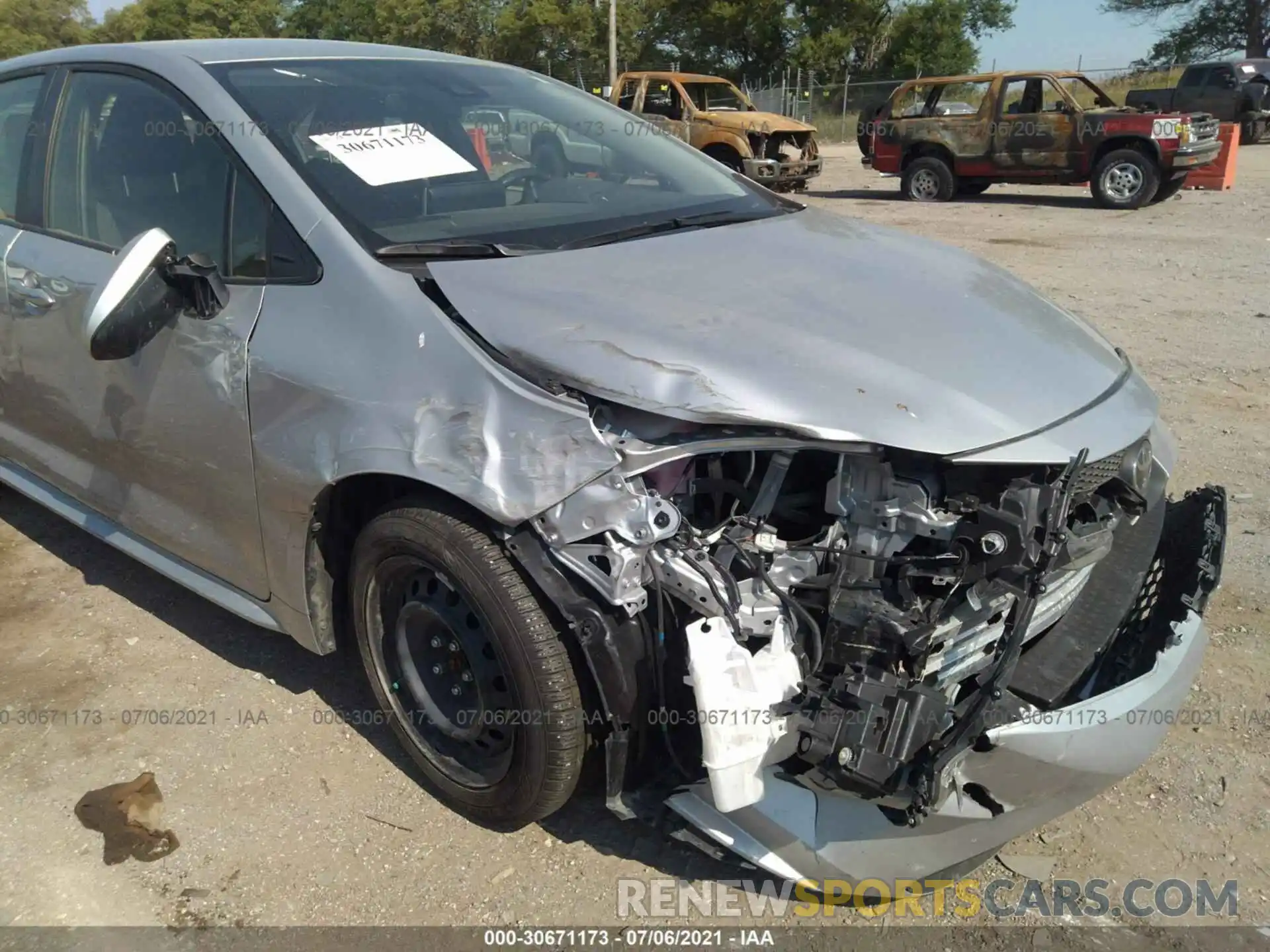 6 Photograph of a damaged car JTDEPMAE4MJ134433 TOYOTA COROLLA 2021