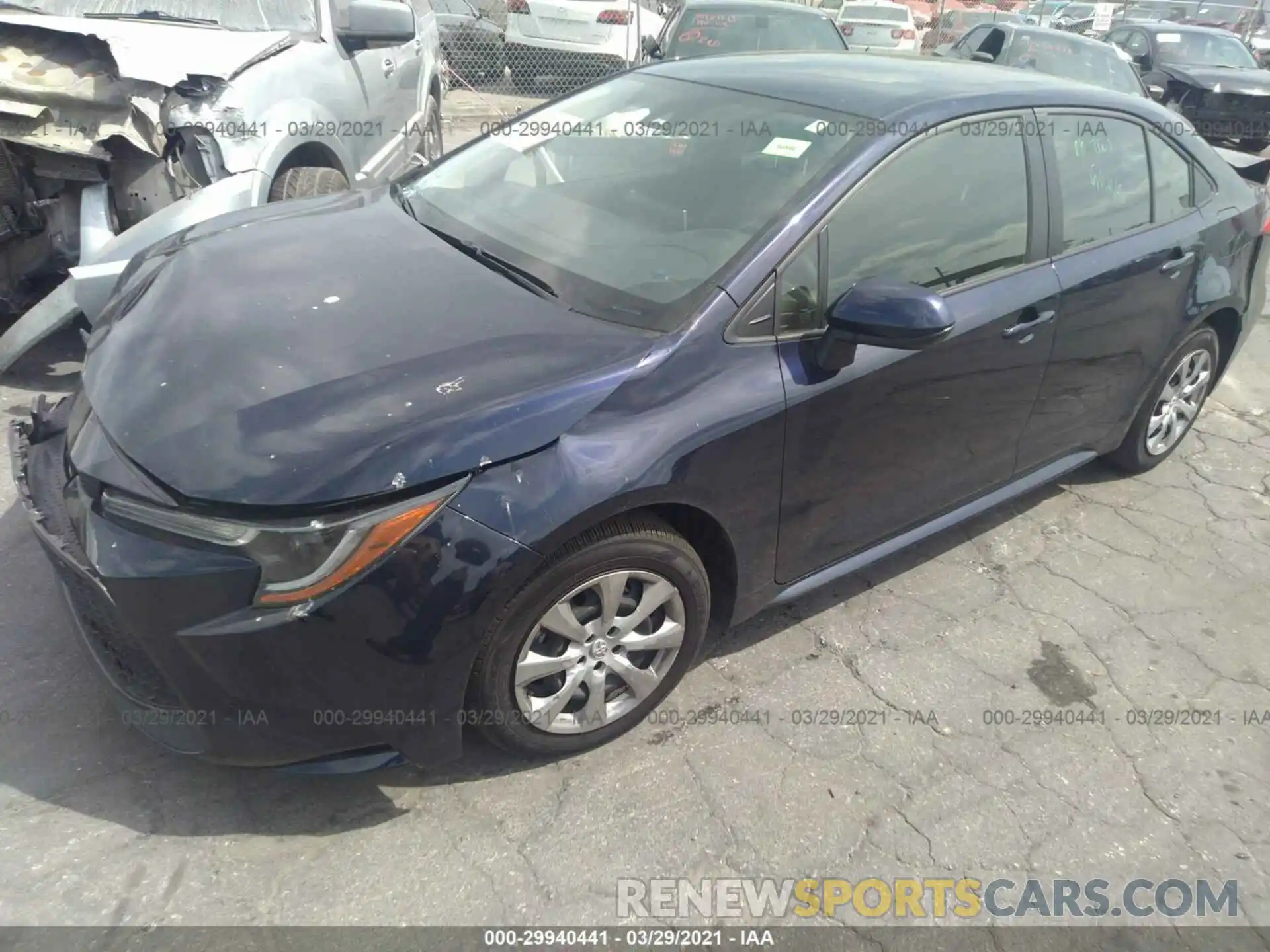 2 Photograph of a damaged car JTDEPMAE4MJ135453 TOYOTA COROLLA 2021