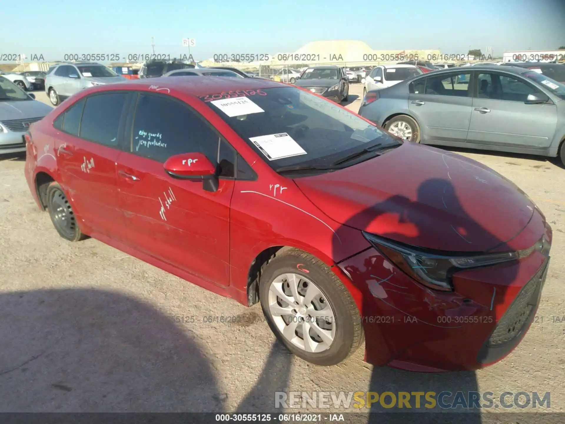 1 Photograph of a damaged car JTDEPMAE4MJ137851 TOYOTA COROLLA 2021