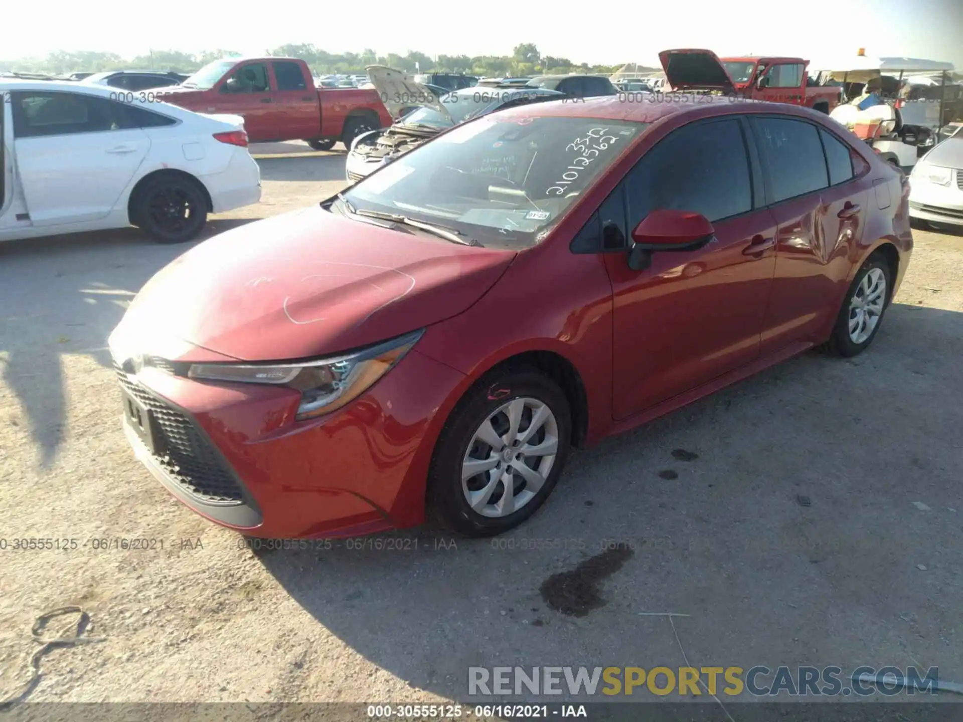 2 Photograph of a damaged car JTDEPMAE4MJ137851 TOYOTA COROLLA 2021