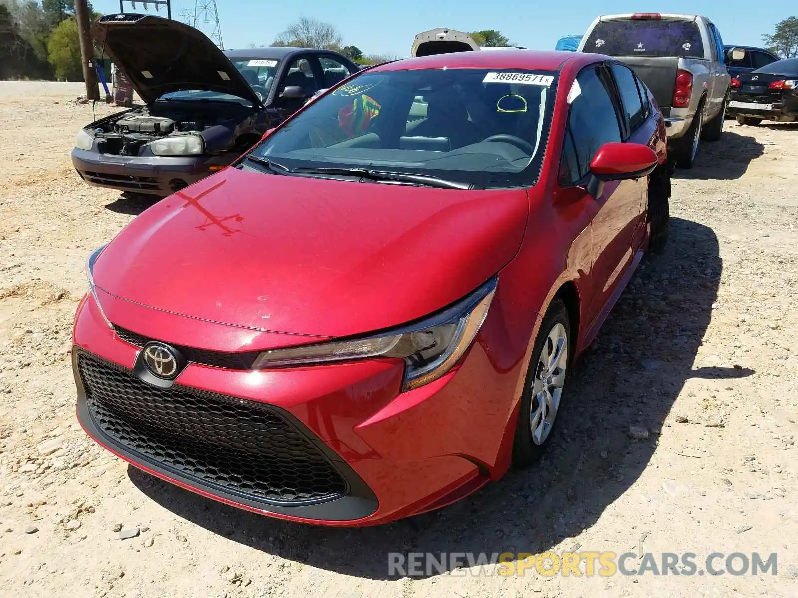 2 Photograph of a damaged car JTDEPMAE4MJ138496 TOYOTA COROLLA 2021