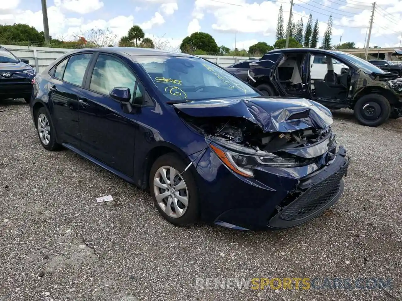 1 Photograph of a damaged car JTDEPMAE4MJ140779 TOYOTA COROLLA 2021