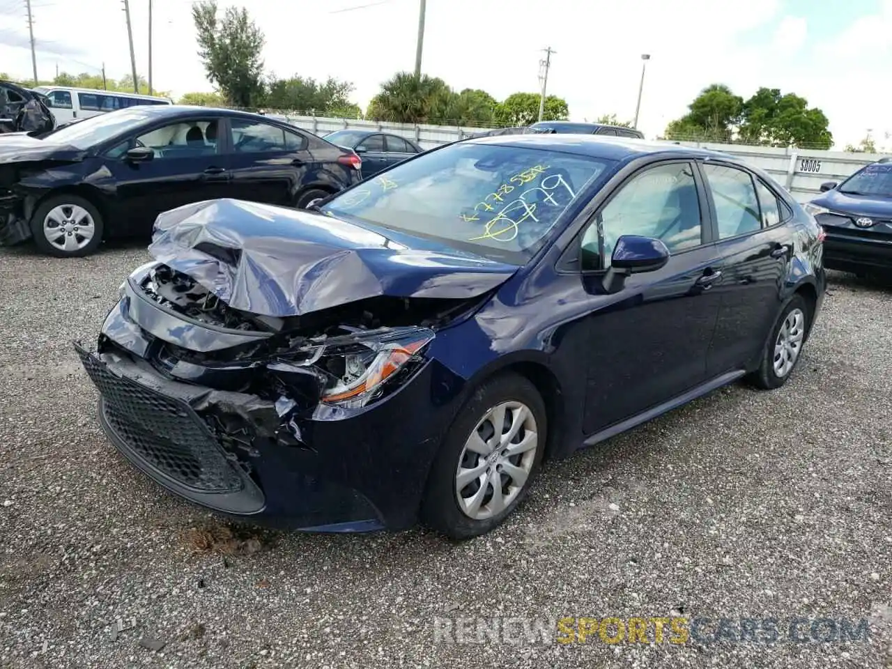 2 Photograph of a damaged car JTDEPMAE4MJ140779 TOYOTA COROLLA 2021