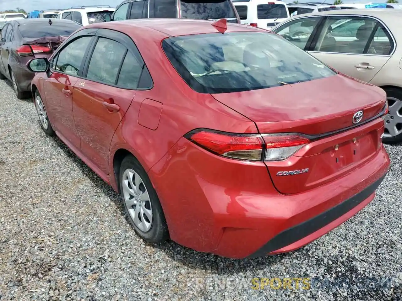 3 Photograph of a damaged car JTDEPMAE4MJ141480 TOYOTA COROLLA 2021