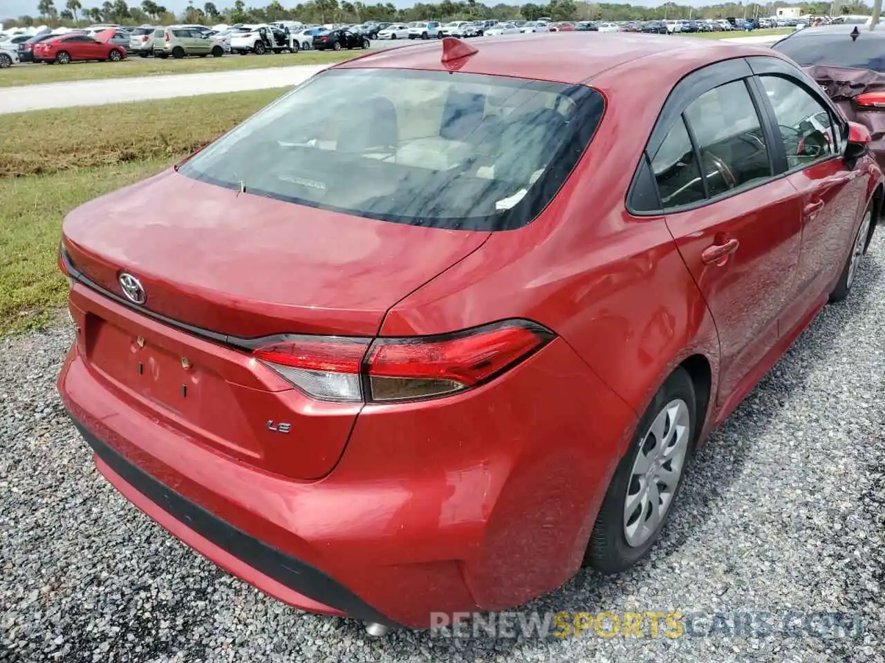 4 Photograph of a damaged car JTDEPMAE4MJ141480 TOYOTA COROLLA 2021