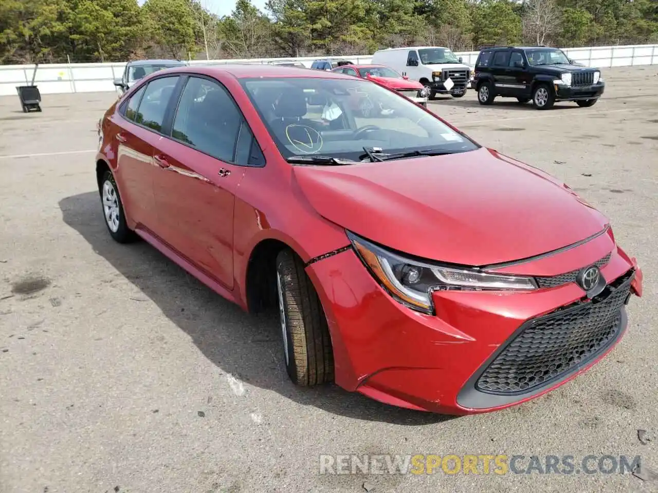 1 Photograph of a damaged car JTDEPMAE4MJ142421 TOYOTA COROLLA 2021