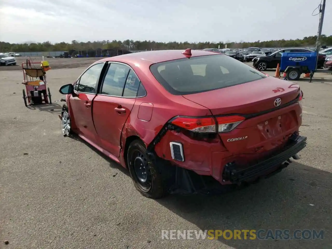 3 Photograph of a damaged car JTDEPMAE4MJ142421 TOYOTA COROLLA 2021