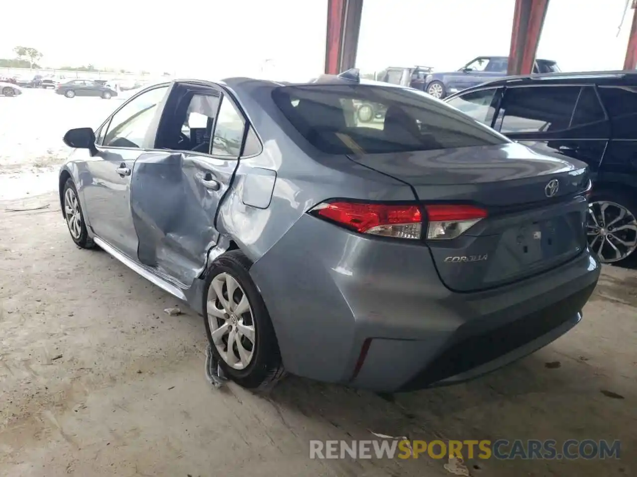 3 Photograph of a damaged car JTDEPMAE4MJ142466 TOYOTA COROLLA 2021