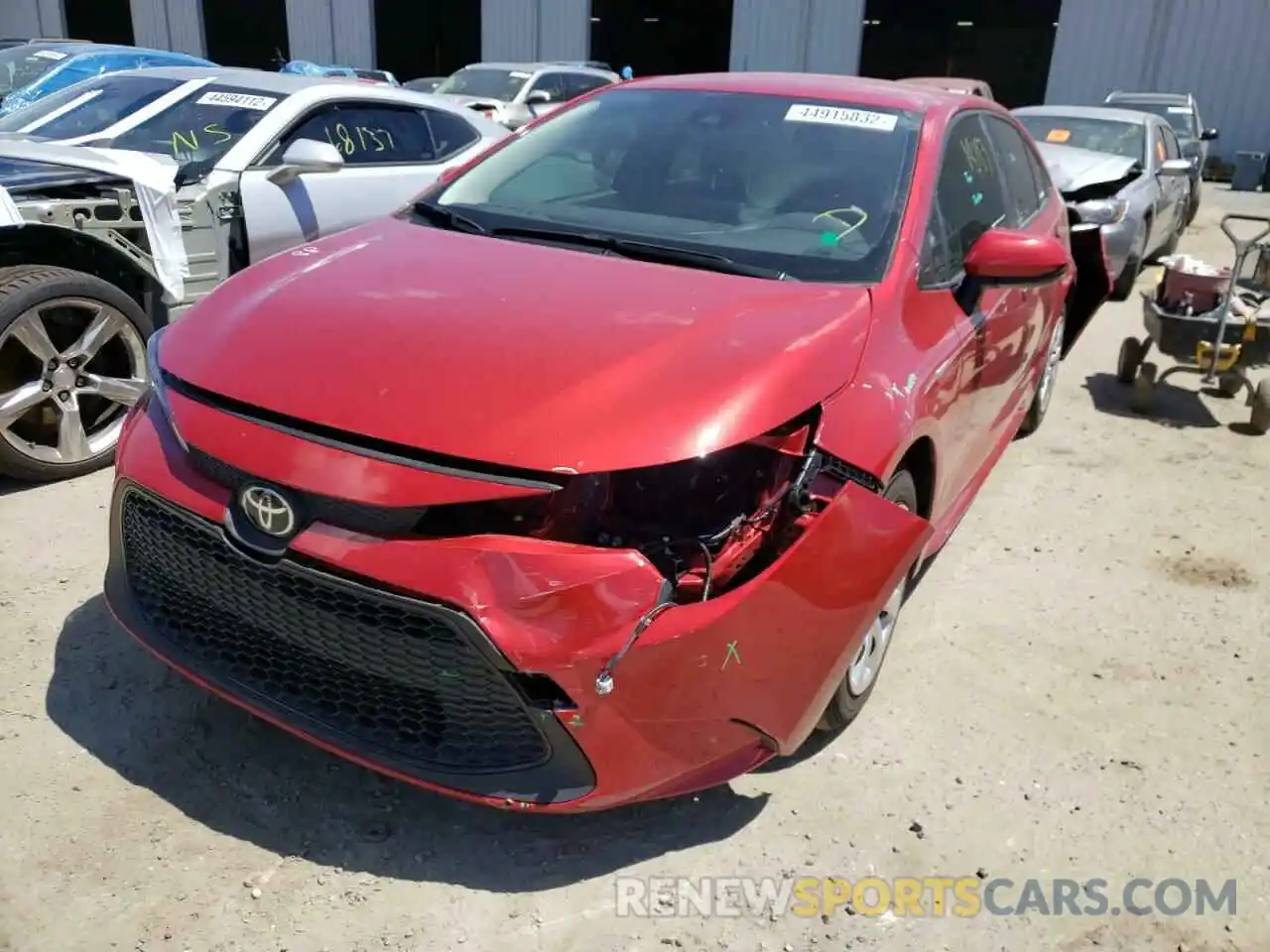 2 Photograph of a damaged car JTDEPMAE4MJ142774 TOYOTA COROLLA 2021