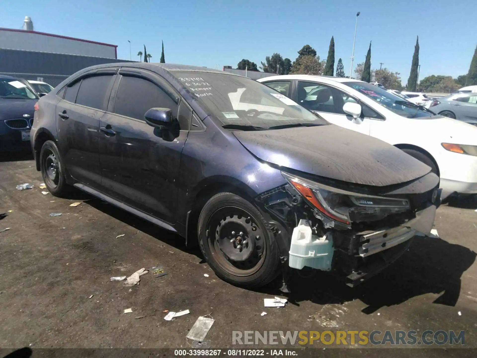 1 Photograph of a damaged car JTDEPMAE4MJ144962 TOYOTA COROLLA 2021