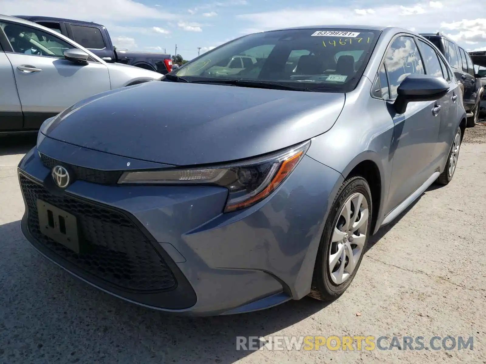 2 Photograph of a damaged car JTDEPMAE4MJ146971 TOYOTA COROLLA 2021