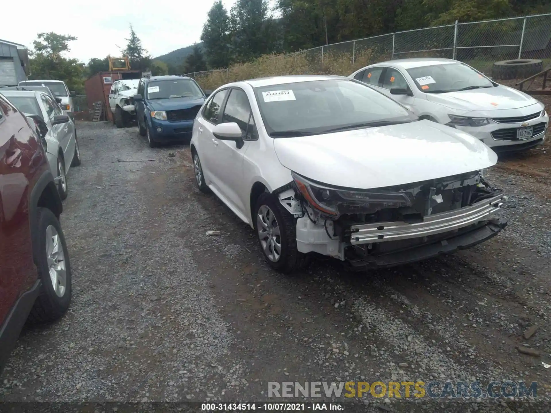 1 Photograph of a damaged car JTDEPMAE4MJ147022 TOYOTA COROLLA 2021