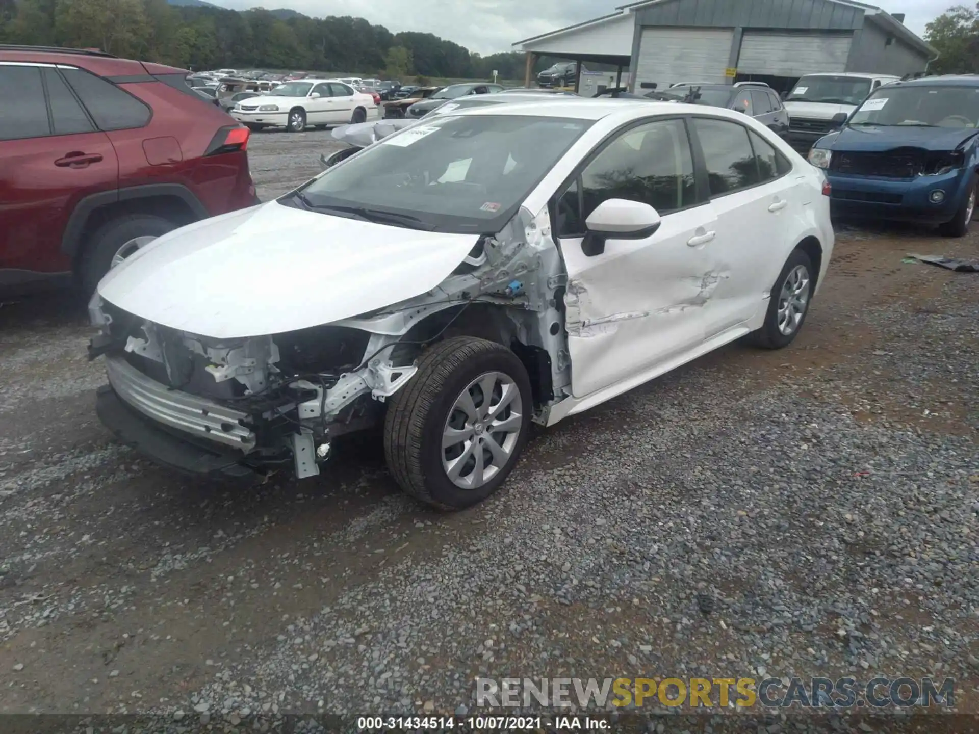 2 Photograph of a damaged car JTDEPMAE4MJ147022 TOYOTA COROLLA 2021