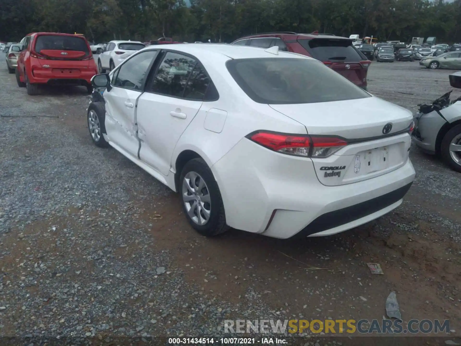 3 Photograph of a damaged car JTDEPMAE4MJ147022 TOYOTA COROLLA 2021