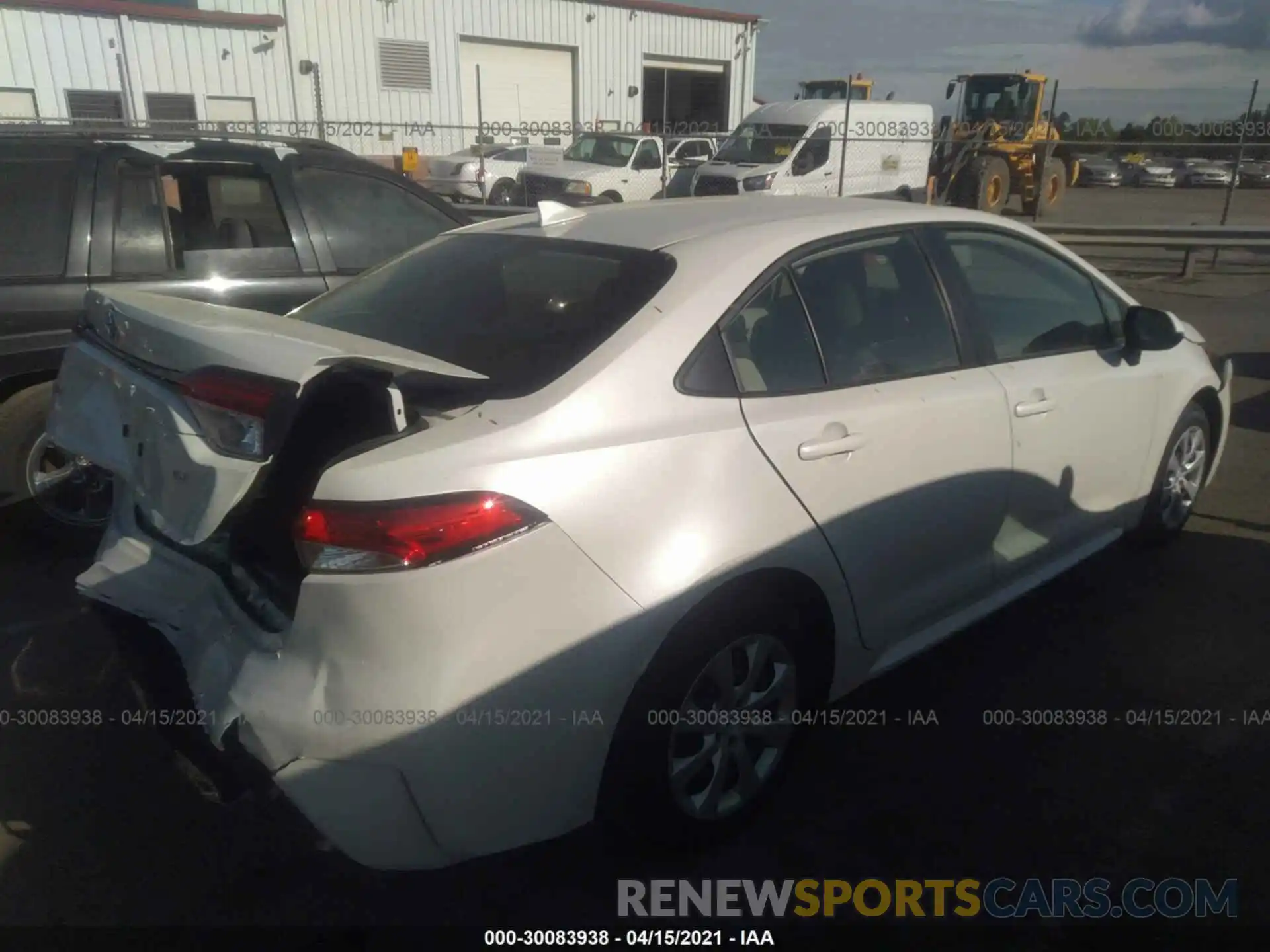 4 Photograph of a damaged car JTDEPMAE4MJ147456 TOYOTA COROLLA 2021