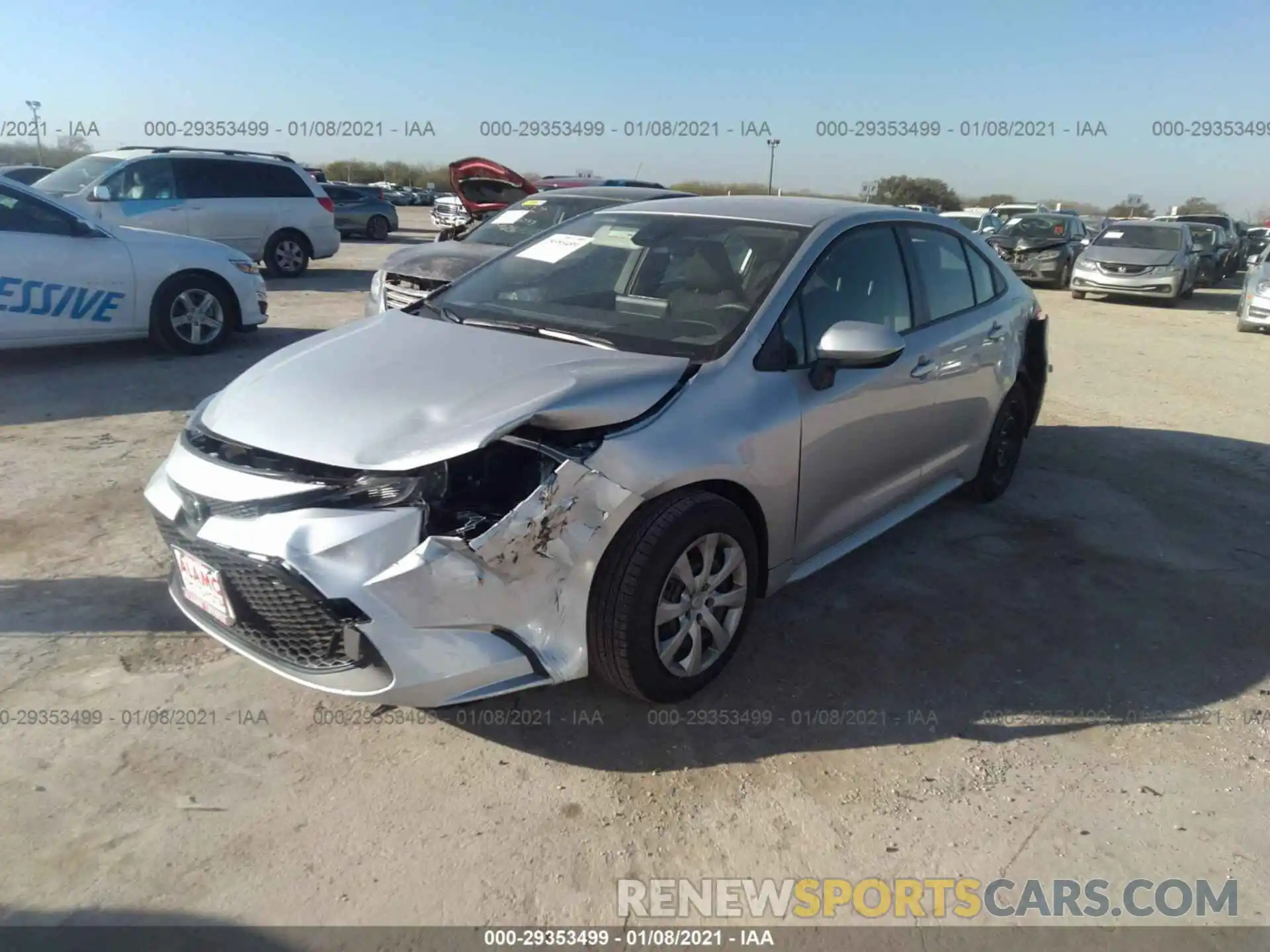 2 Photograph of a damaged car JTDEPMAE4MJ148493 TOYOTA COROLLA 2021