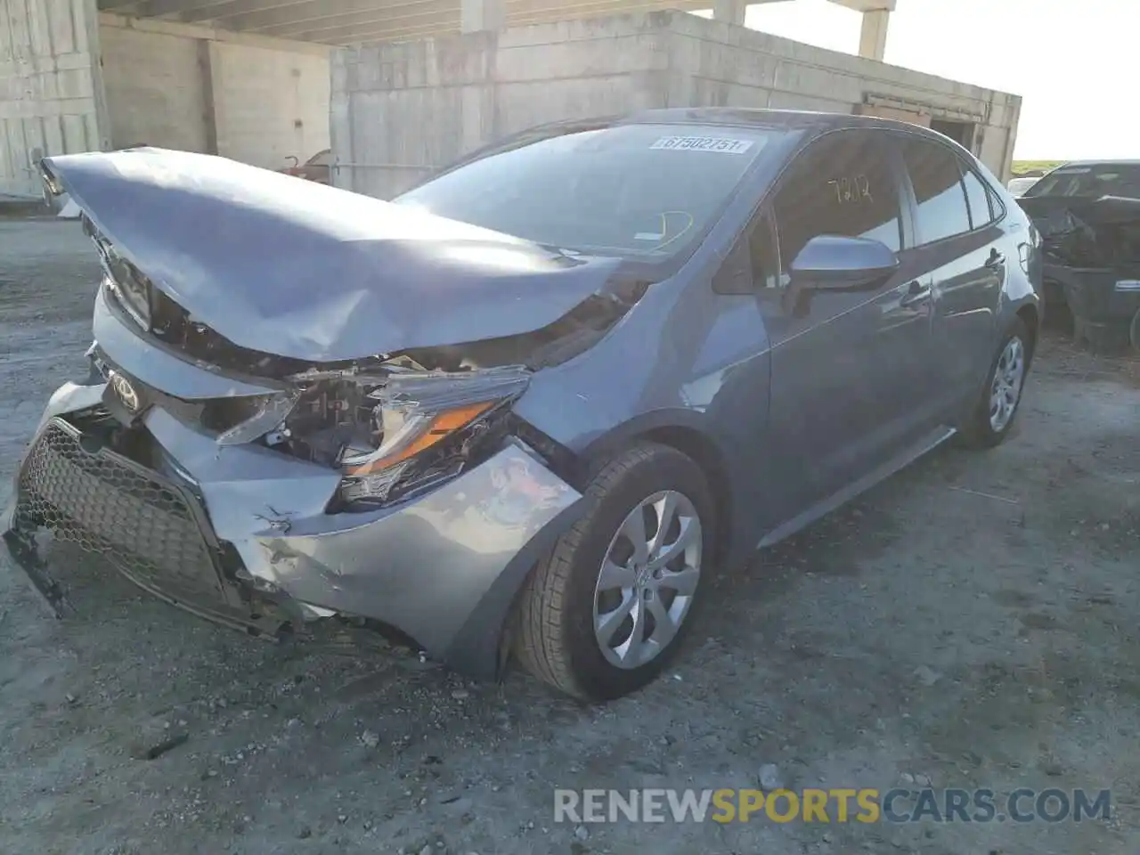 2 Photograph of a damaged car JTDEPMAE4MJ149482 TOYOTA COROLLA 2021