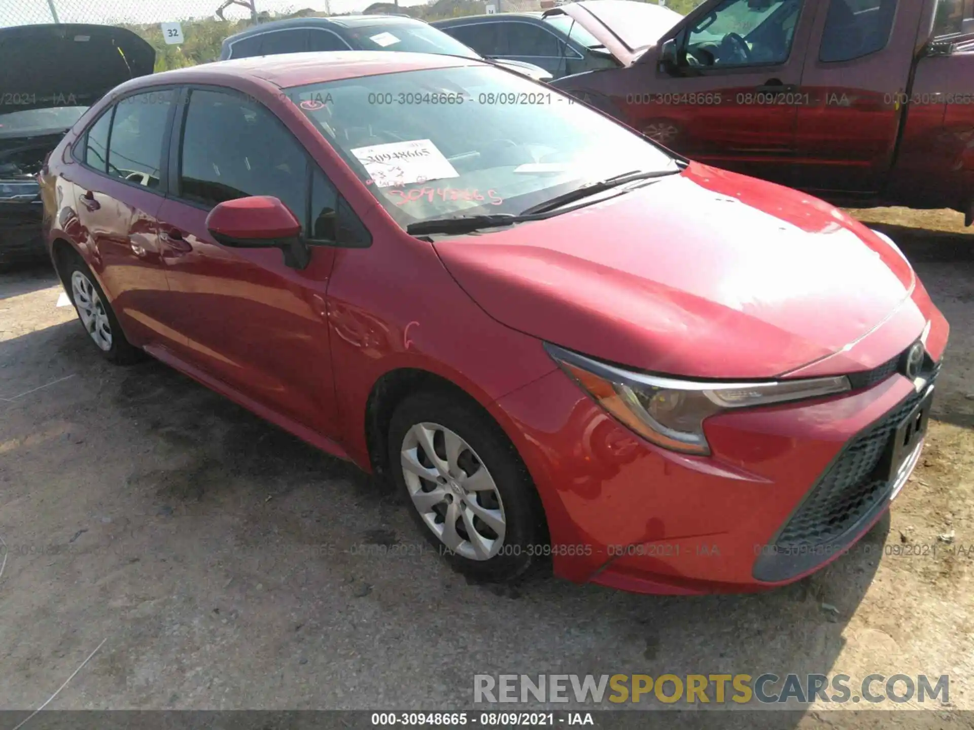 1 Photograph of a damaged car JTDEPMAE4MJ150132 TOYOTA COROLLA 2021