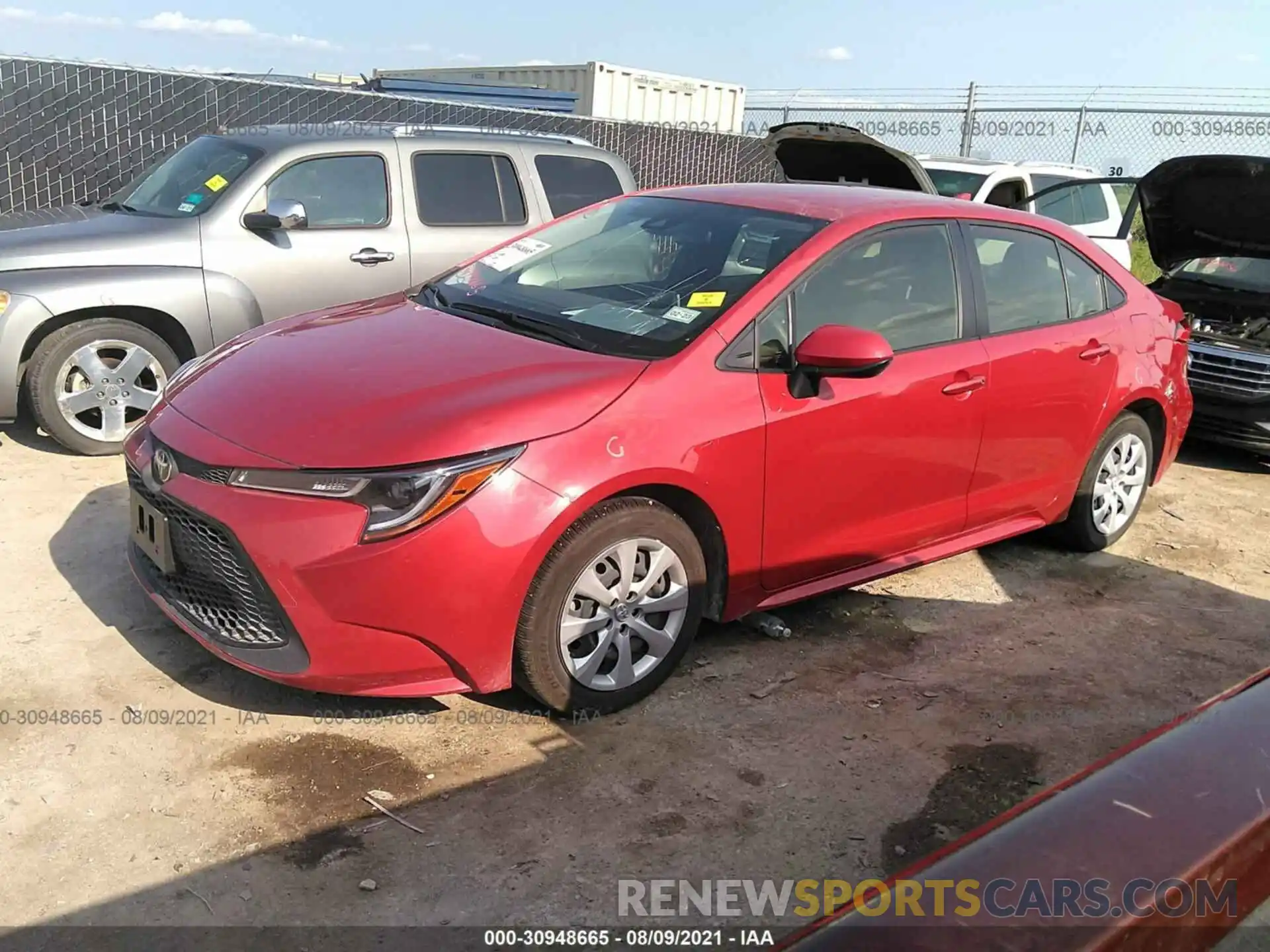 2 Photograph of a damaged car JTDEPMAE4MJ150132 TOYOTA COROLLA 2021