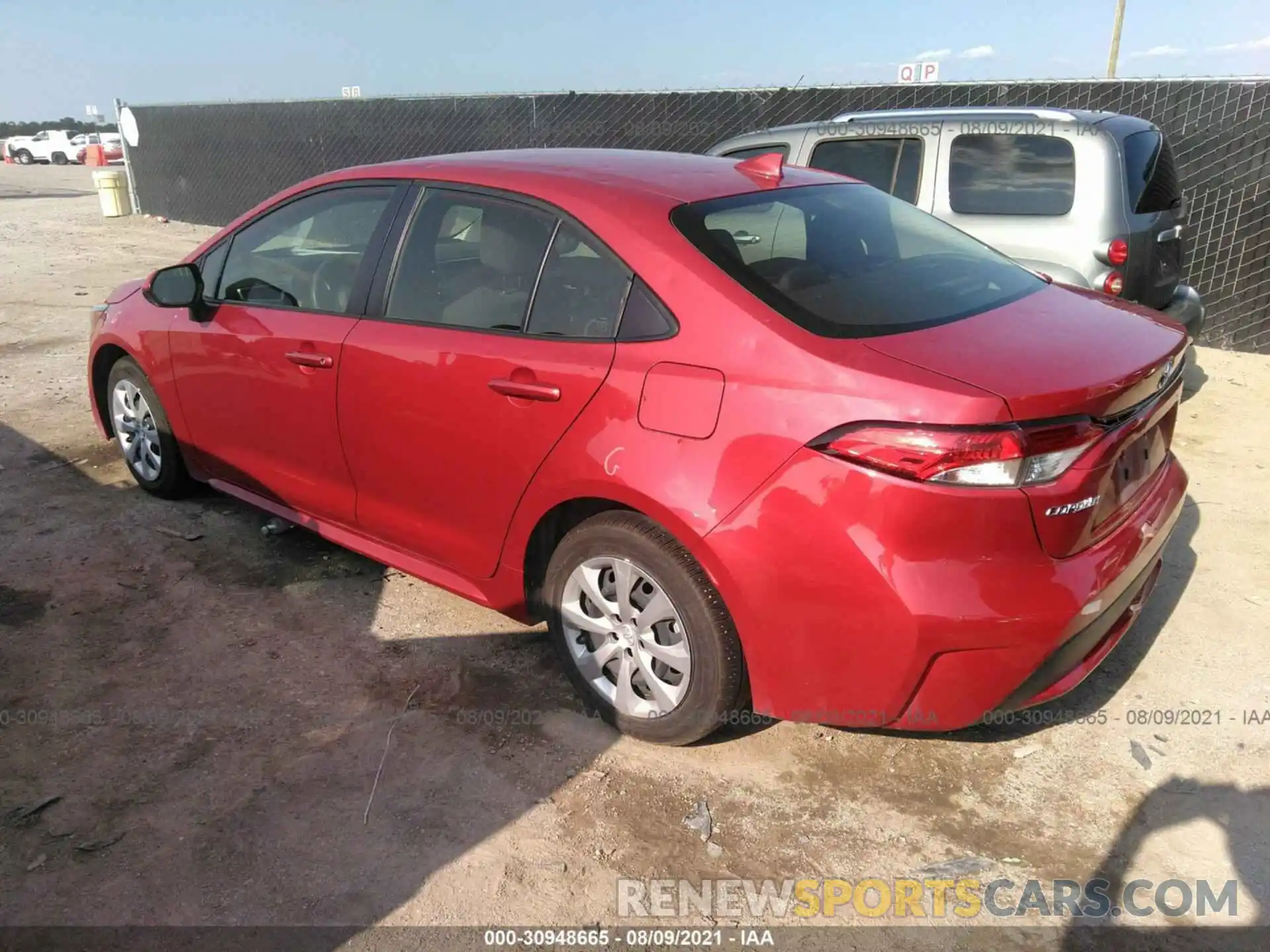 3 Photograph of a damaged car JTDEPMAE4MJ150132 TOYOTA COROLLA 2021