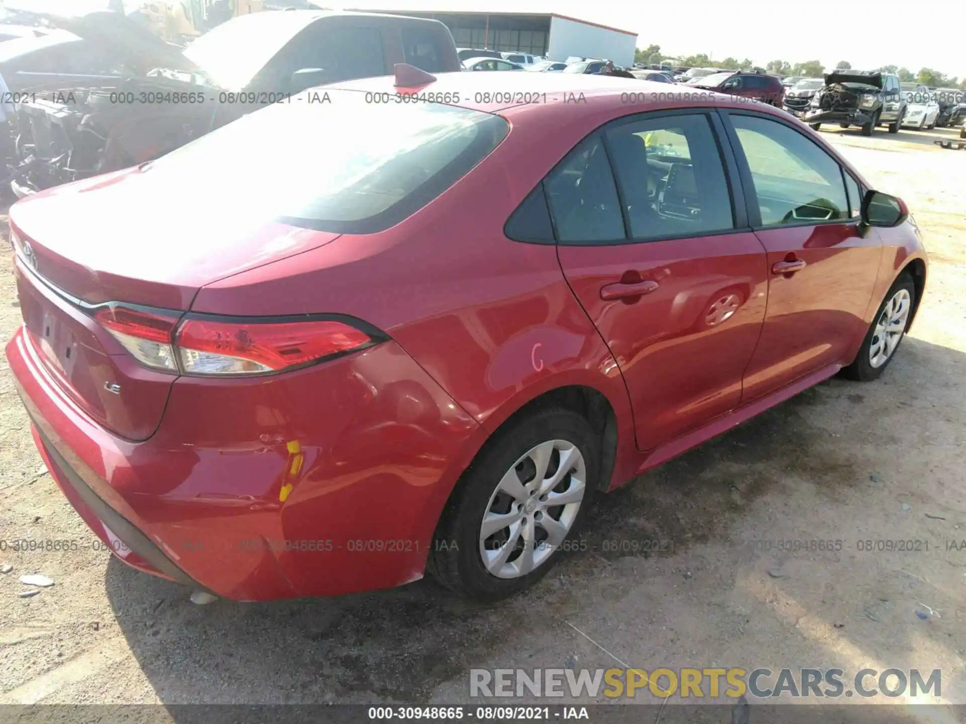 4 Photograph of a damaged car JTDEPMAE4MJ150132 TOYOTA COROLLA 2021