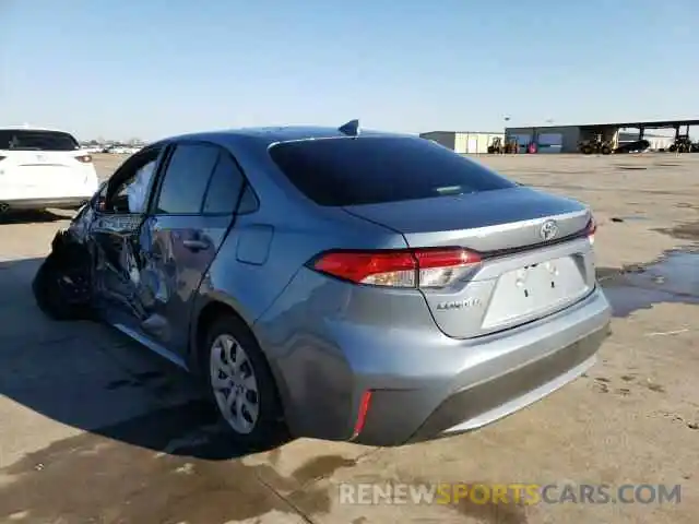 3 Photograph of a damaged car JTDEPMAE4MJ151989 TOYOTA COROLLA 2021