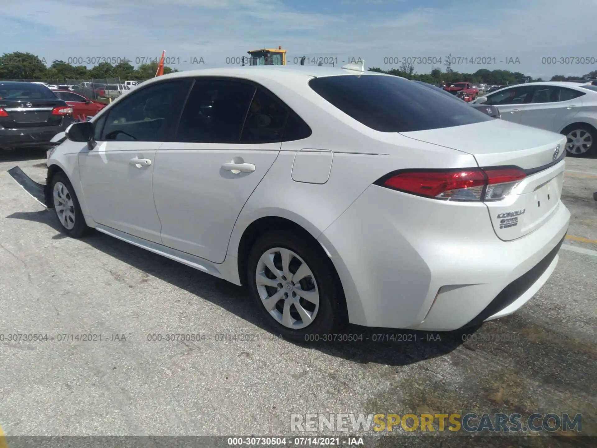 3 Photograph of a damaged car JTDEPMAE4MJ152544 TOYOTA COROLLA 2021