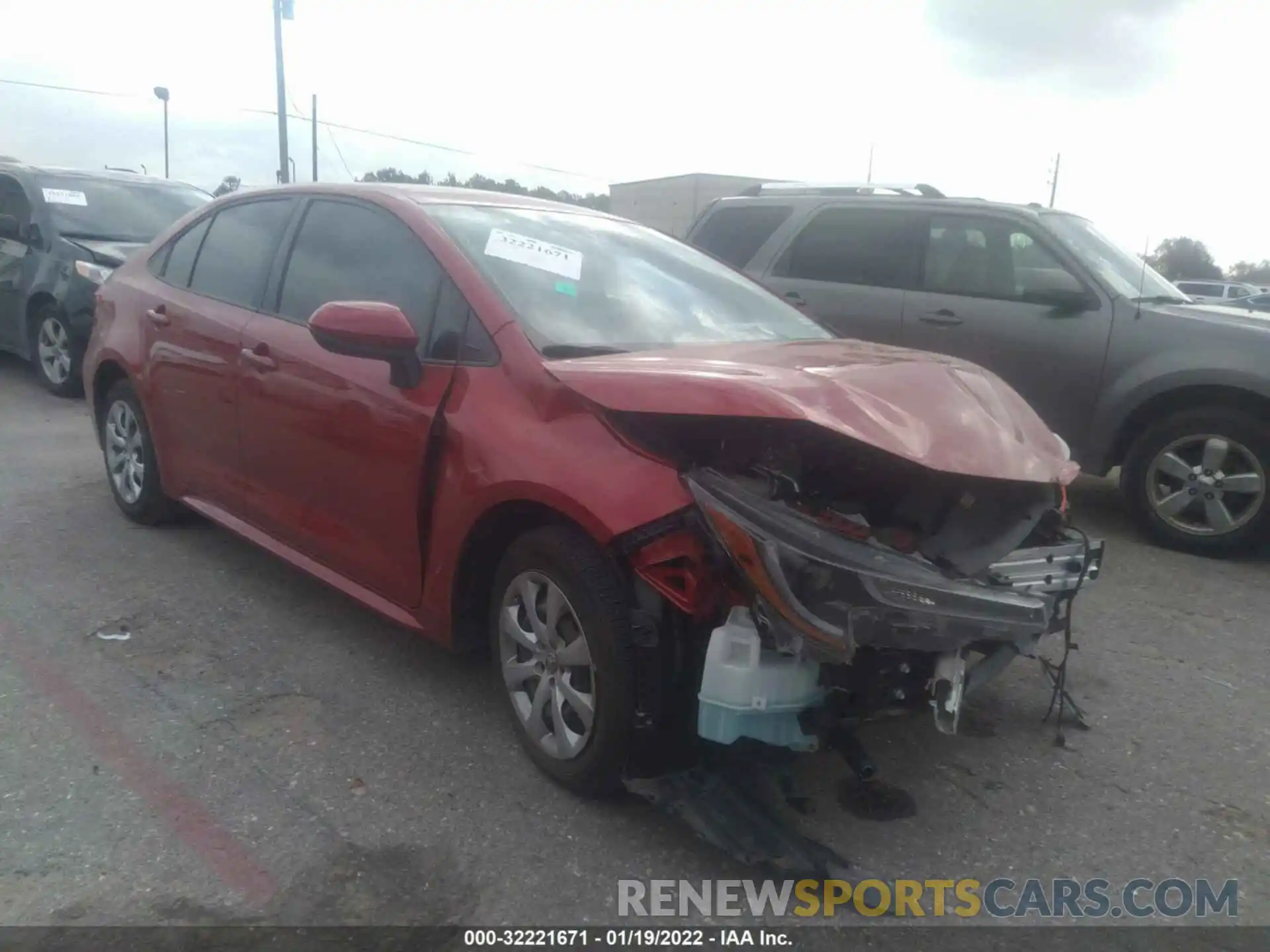 1 Photograph of a damaged car JTDEPMAE4MJ154665 TOYOTA COROLLA 2021