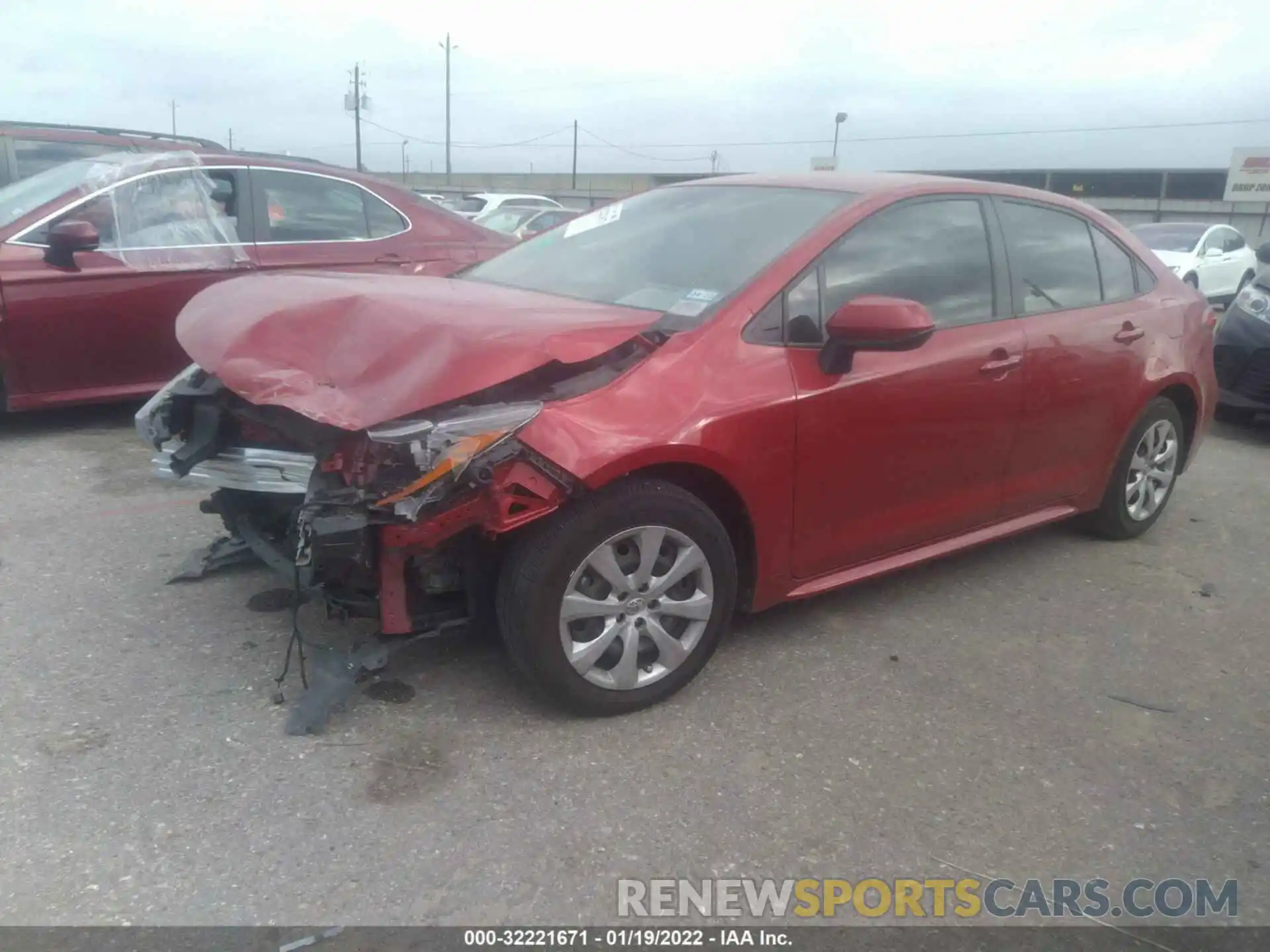 2 Photograph of a damaged car JTDEPMAE4MJ154665 TOYOTA COROLLA 2021