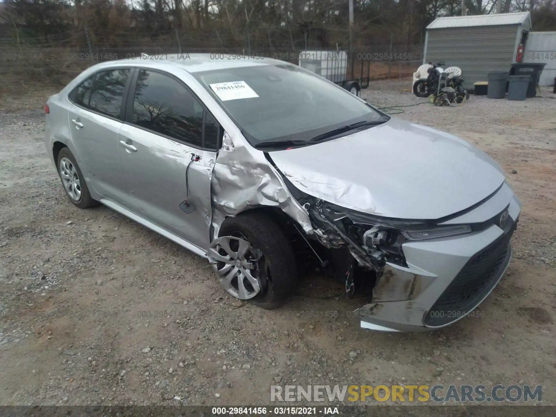 1 Photograph of a damaged car JTDEPMAE4MJ155895 TOYOTA COROLLA 2021