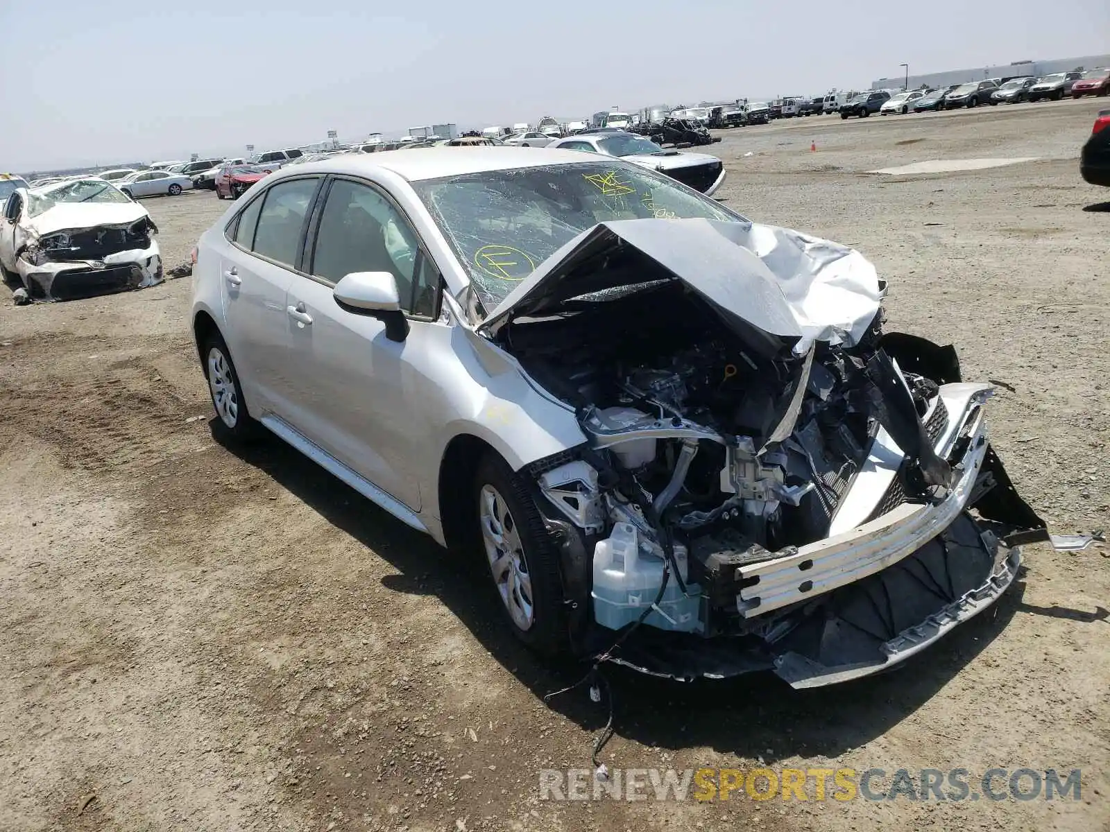 1 Photograph of a damaged car JTDEPMAE4MJ156254 TOYOTA COROLLA 2021