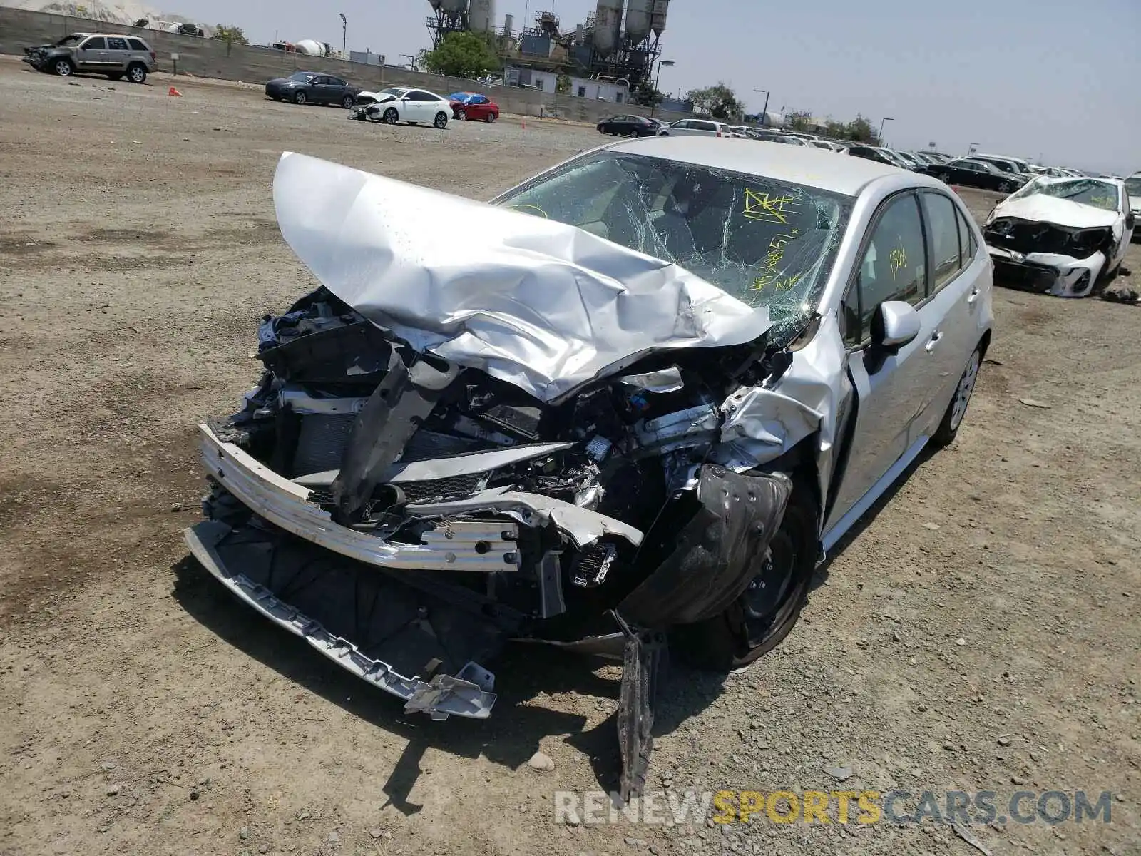 2 Photograph of a damaged car JTDEPMAE4MJ156254 TOYOTA COROLLA 2021