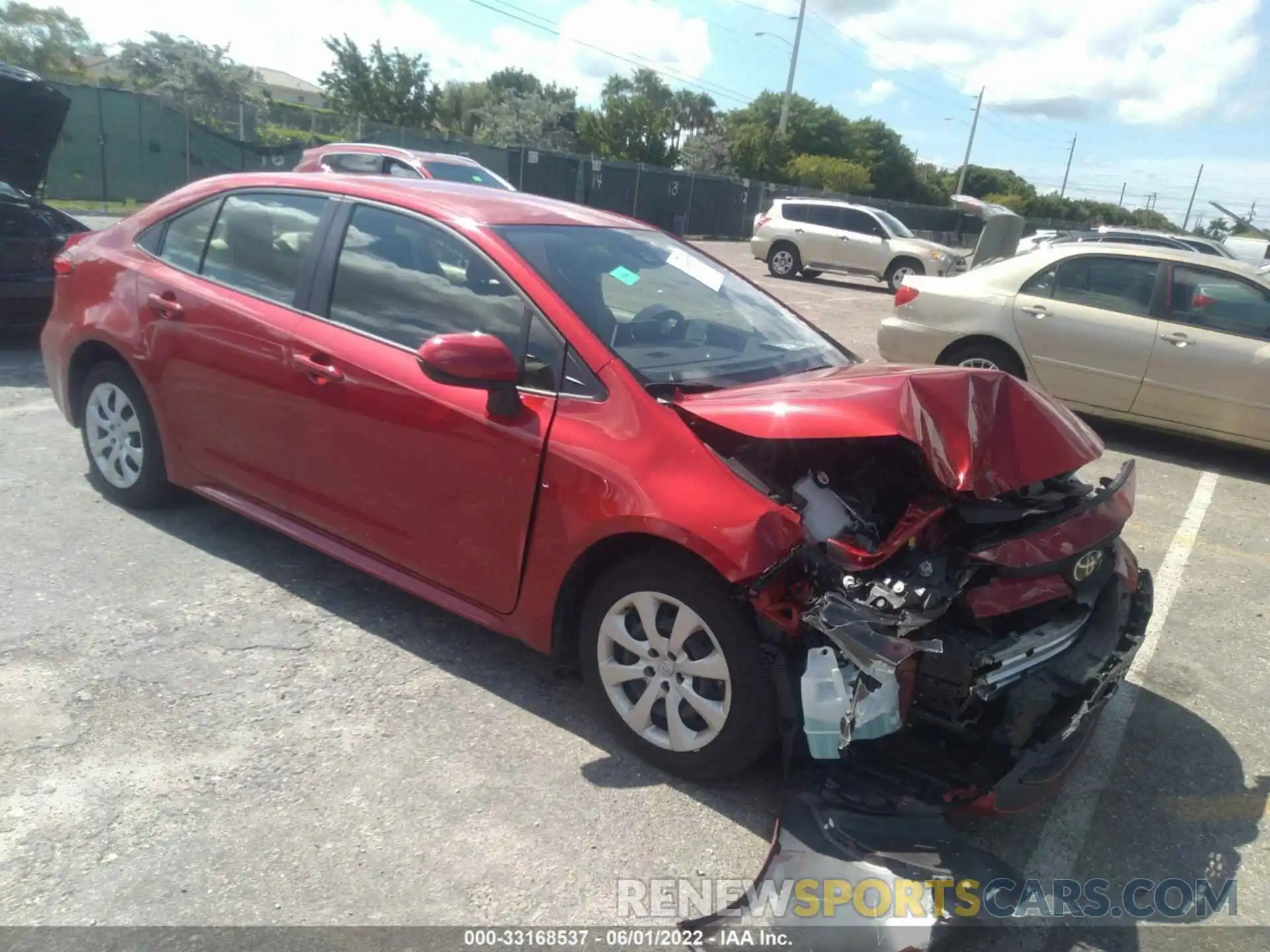 1 Photograph of a damaged car JTDEPMAE4MJ157808 TOYOTA COROLLA 2021