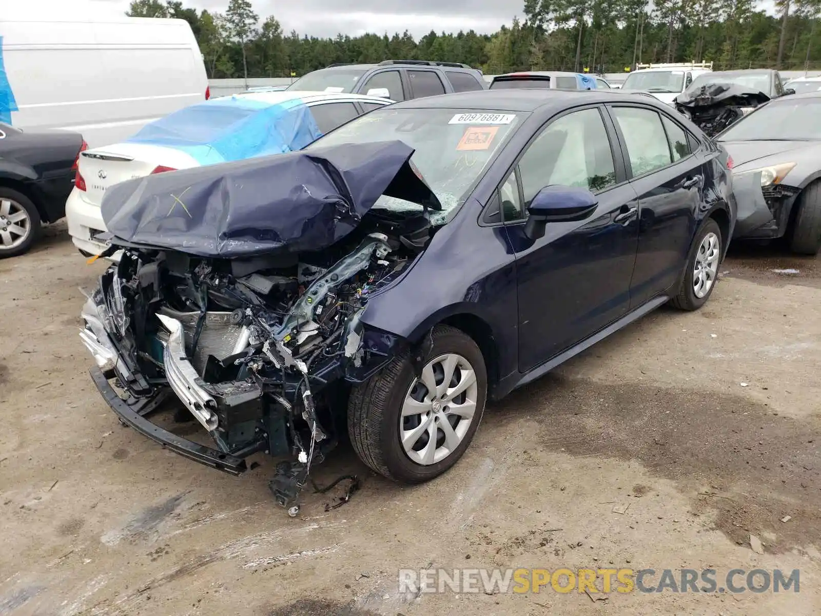 2 Photograph of a damaged car JTDEPMAE4MJ159378 TOYOTA COROLLA 2021