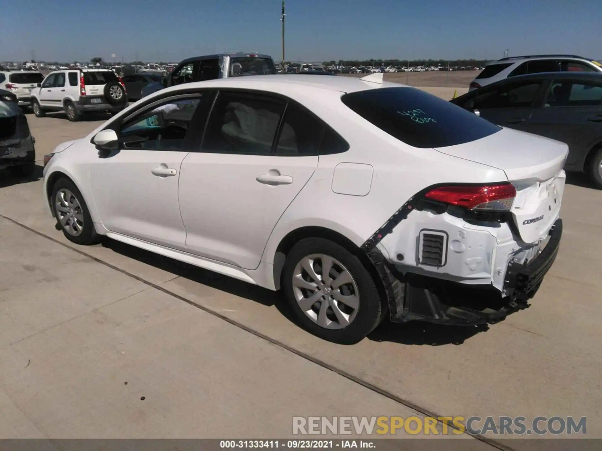 3 Photograph of a damaged car JTDEPMAE4MJ160854 TOYOTA COROLLA 2021