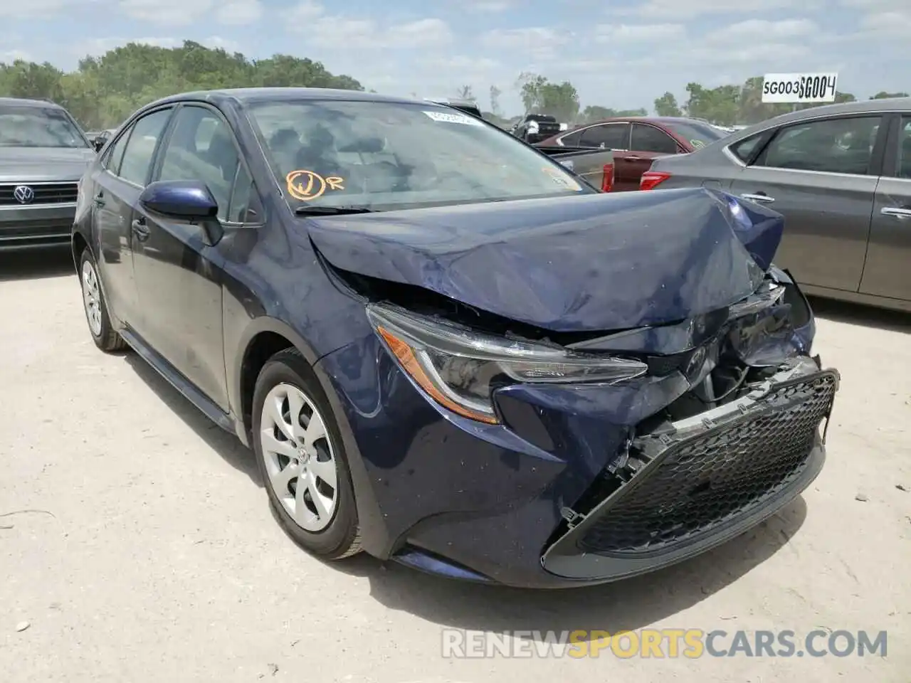 1 Photograph of a damaged car JTDEPMAE4MJ165603 TOYOTA COROLLA 2021