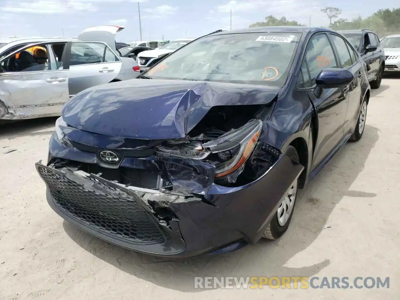 2 Photograph of a damaged car JTDEPMAE4MJ165603 TOYOTA COROLLA 2021