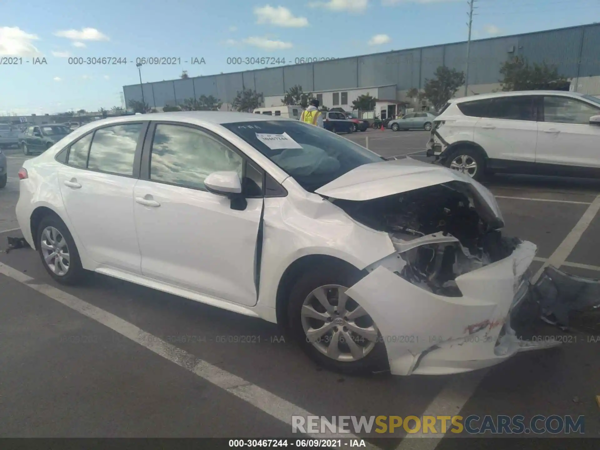 1 Photograph of a damaged car JTDEPMAE4MJ168078 TOYOTA COROLLA 2021