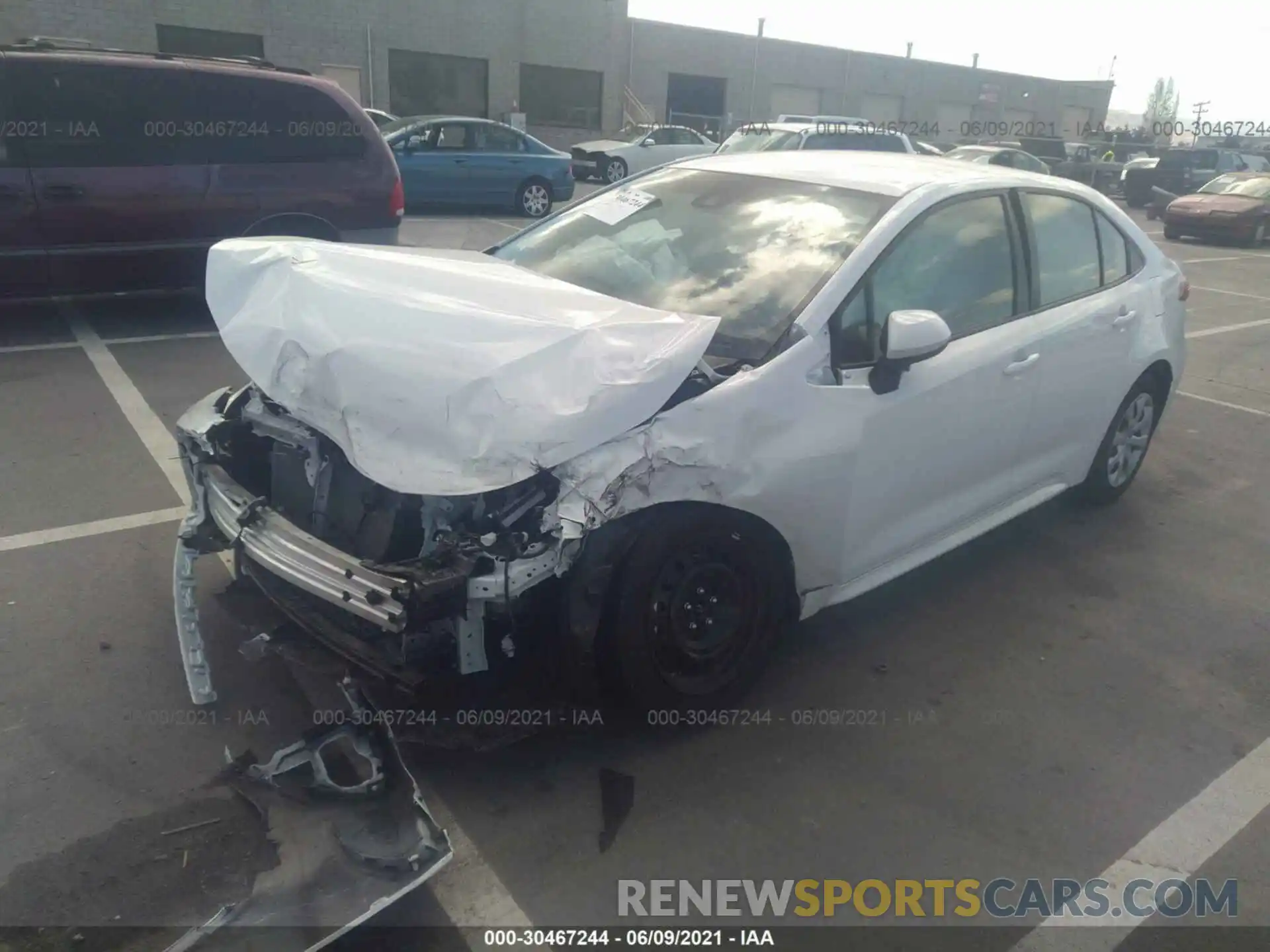 2 Photograph of a damaged car JTDEPMAE4MJ168078 TOYOTA COROLLA 2021