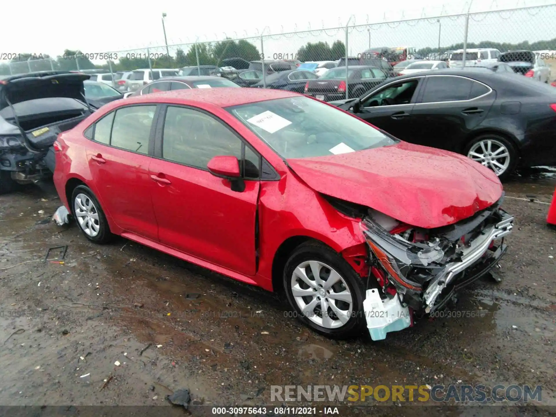 1 Photograph of a damaged car JTDEPMAE4MJ170543 TOYOTA COROLLA 2021