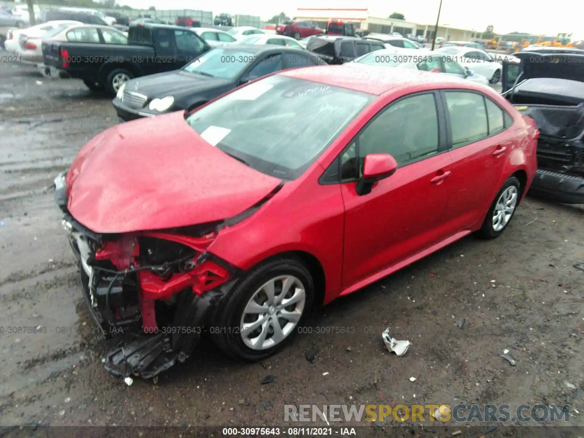 2 Photograph of a damaged car JTDEPMAE4MJ170543 TOYOTA COROLLA 2021