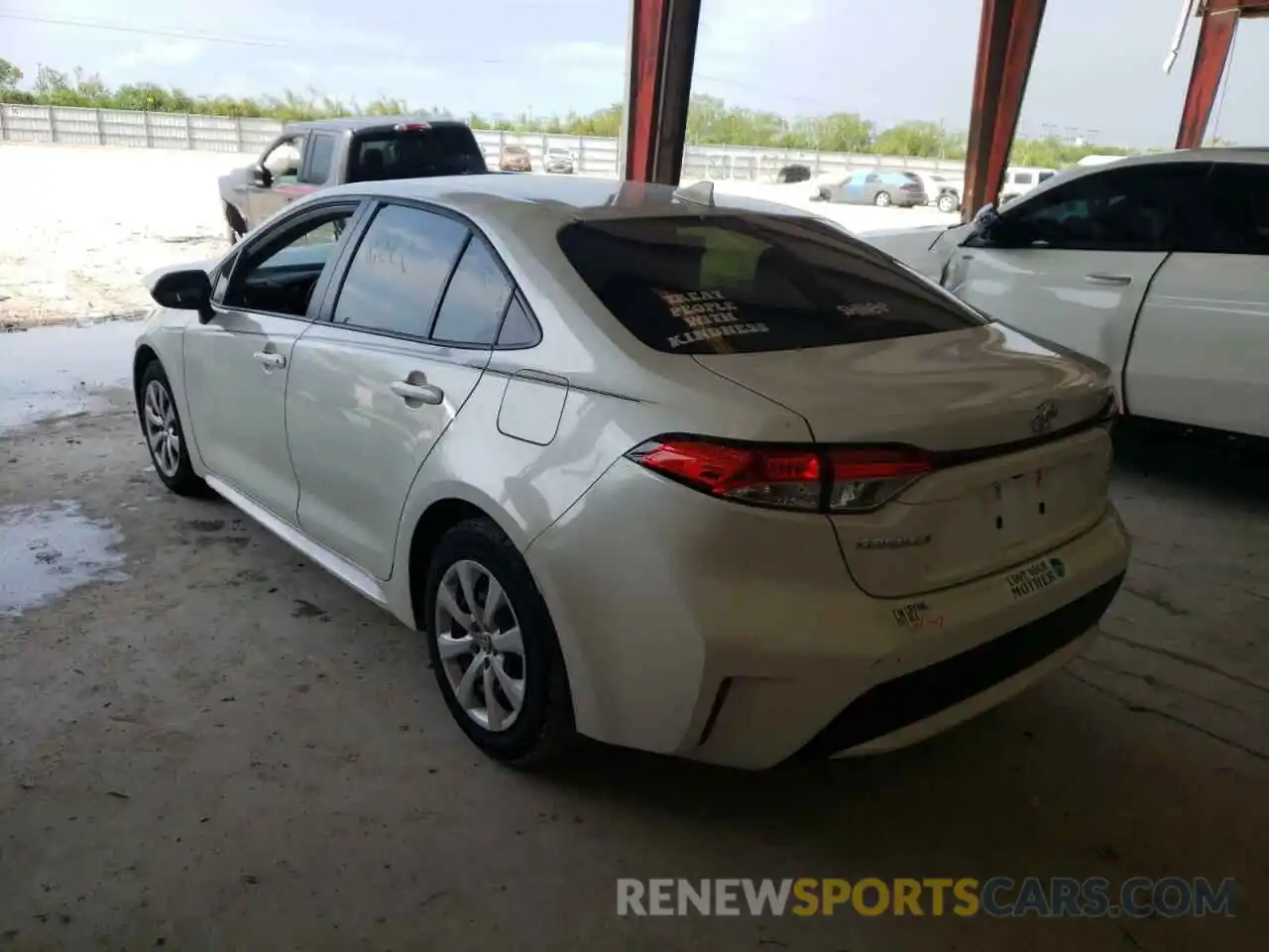 3 Photograph of a damaged car JTDEPMAE4MJ171336 TOYOTA COROLLA 2021